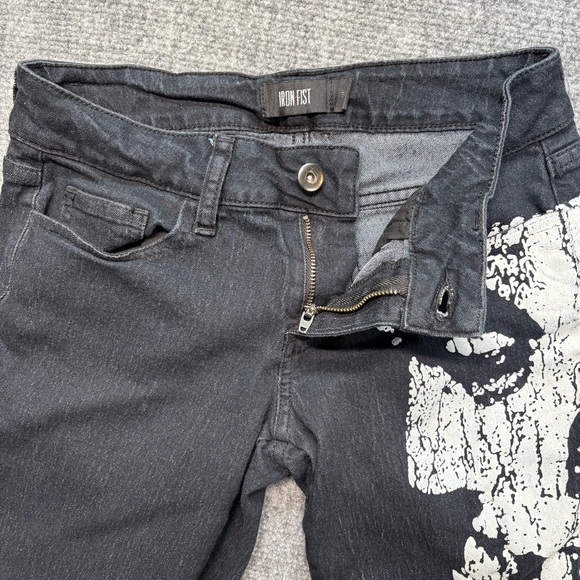 Iron Fist Misfits Jeans Womens 3 (26x30) Black Skinny Goth Punk Horror Skull - Picture 4 of 13